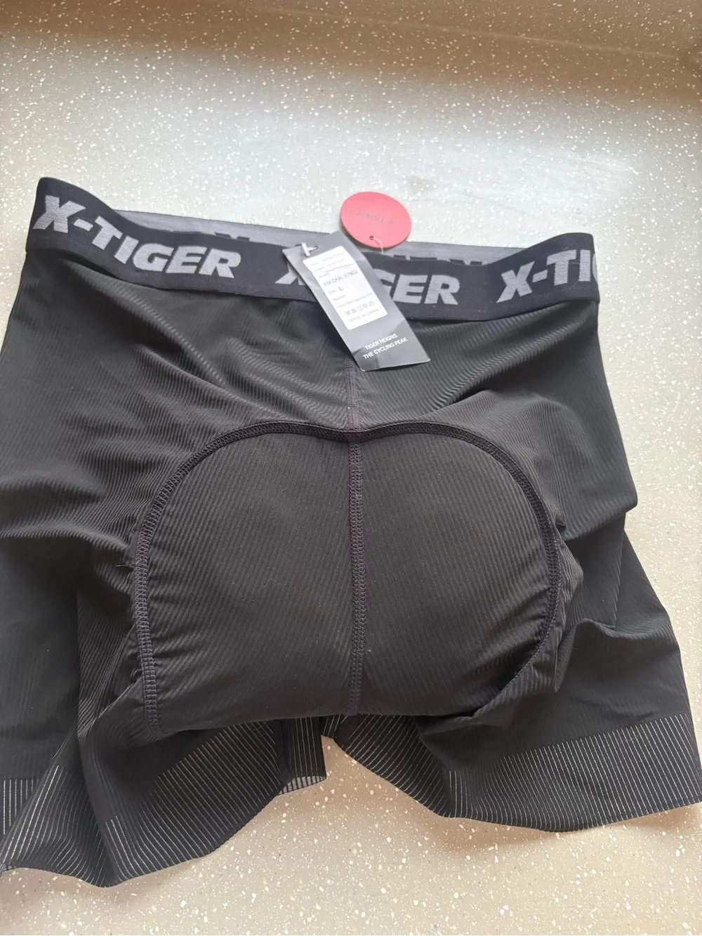 X-Tiger Men's Black Padded Boxer Briefs - Supportive Comfort